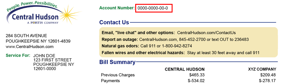 central hudson by phone bill pay
